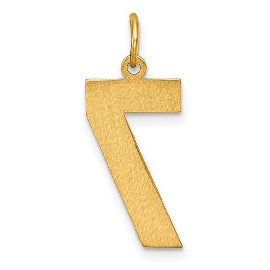 10ky Casted Large Diamond Cut Number 7 Charm
