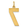 10ky Casted Large Diamond Cut Number 7 Charm
