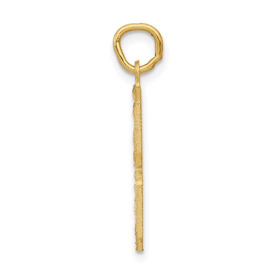 10ky Casted Large Diamond Cut Number 8 Charm
