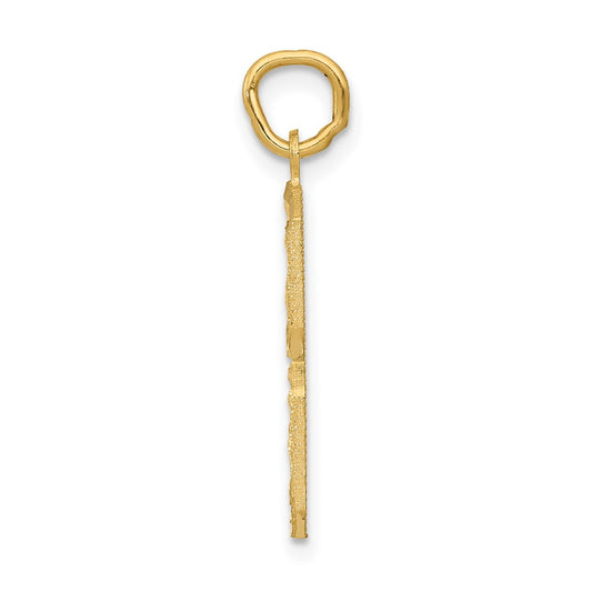 10ky Casted Large Diamond Cut Number 8 Charm