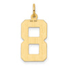 10ky Casted Large Diamond Cut Number 8 Charm