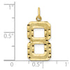10ky Casted Large Diamond Cut Number 8 Charm