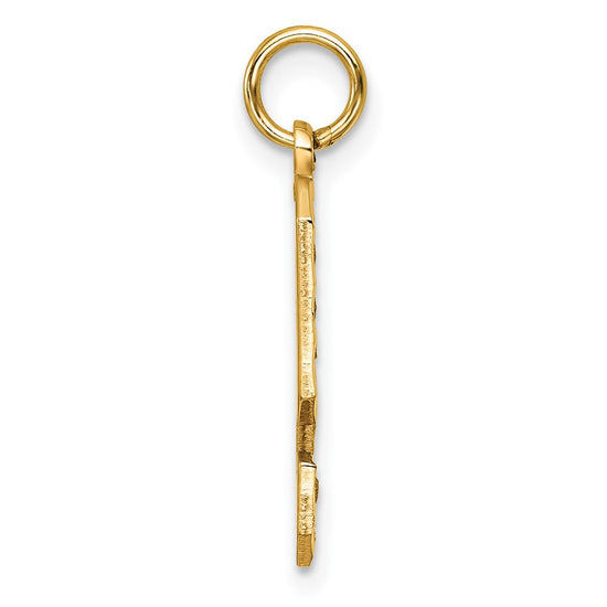 10ky Casted Large Diamond Cut Number 9 Charm