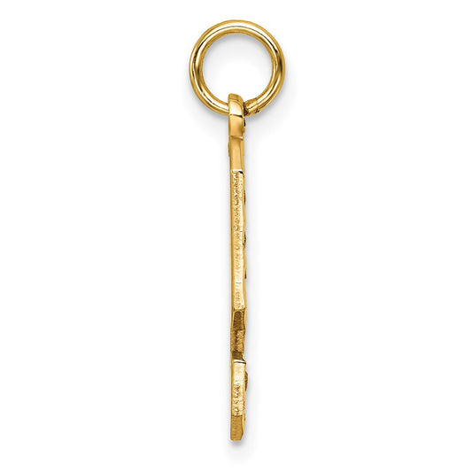 10ky Casted Large Diamond Cut Number 9 Charm