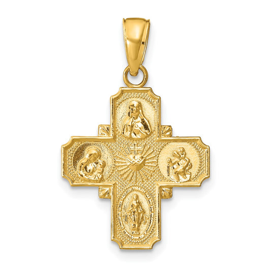 10k 4-Way Medal Pendant