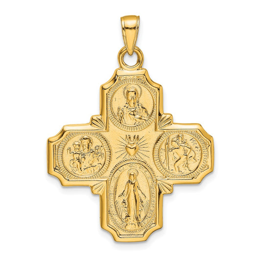 Gold Four Way Medal Pendants