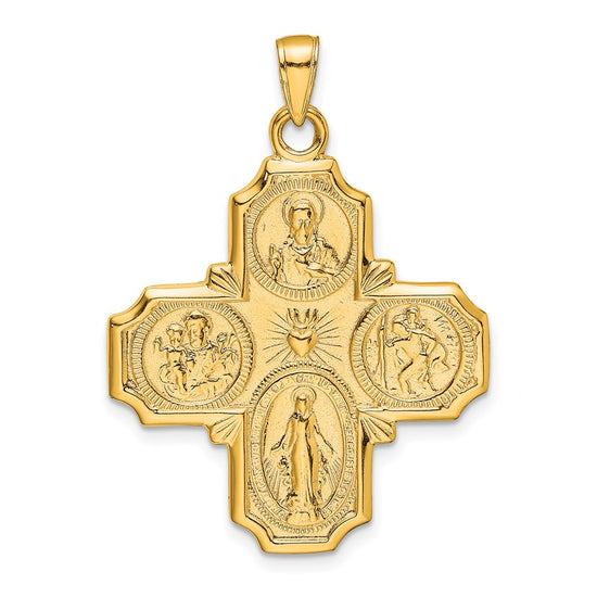 10k Four-Way Medal Pendant