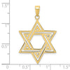 10k Solid Polished Star of David Charm