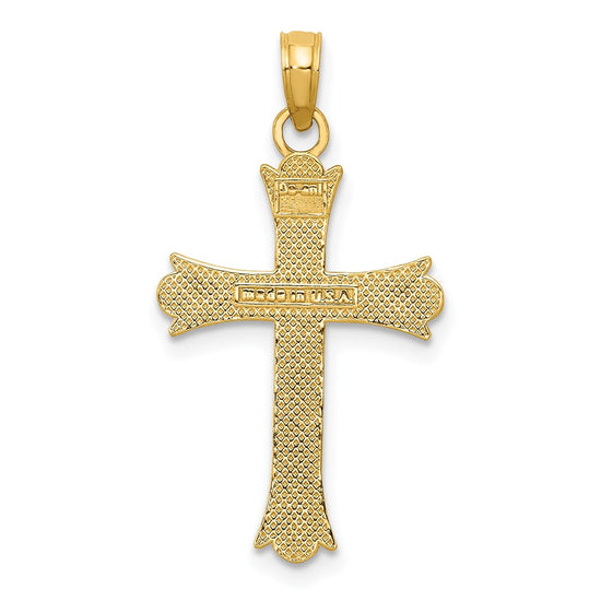 Gold Fleur de lis Cross Pendant