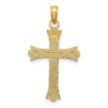 Gold Fleur de lis Cross Pendant