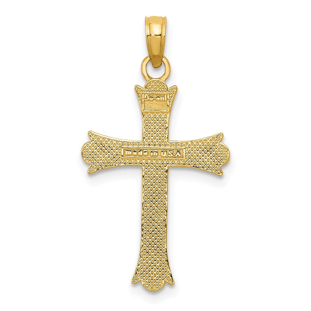 Gold Fleur de lis Cross Pendant
