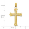 Gold Fleur de lis Cross Pendant