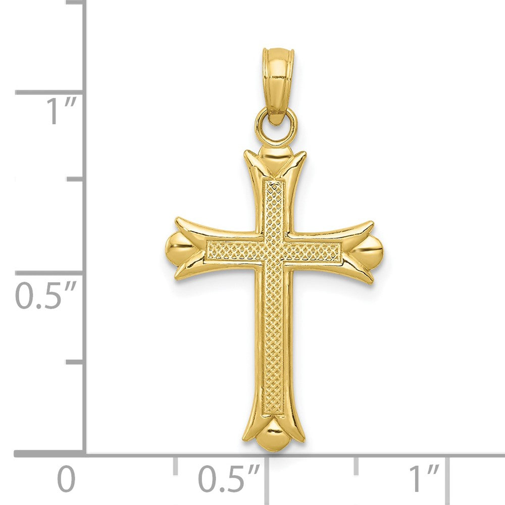 Gold Fleur de lis Cross Pendant