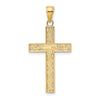 10K Rope Cross Pendant