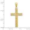 10K Rope Cross Pendant