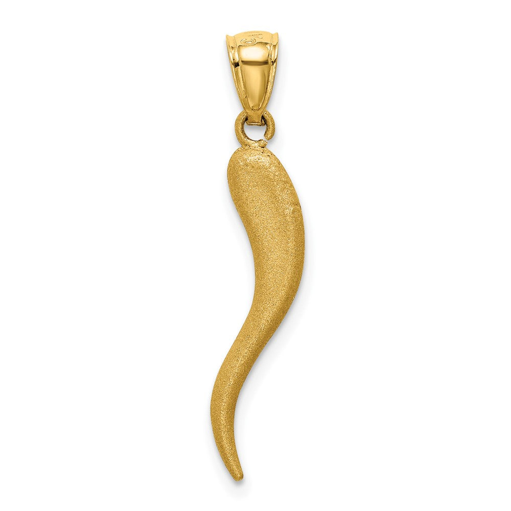Gold Polished Italian Horn Pendants
