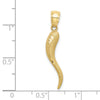 Gold Polished Italian Horn Pendants