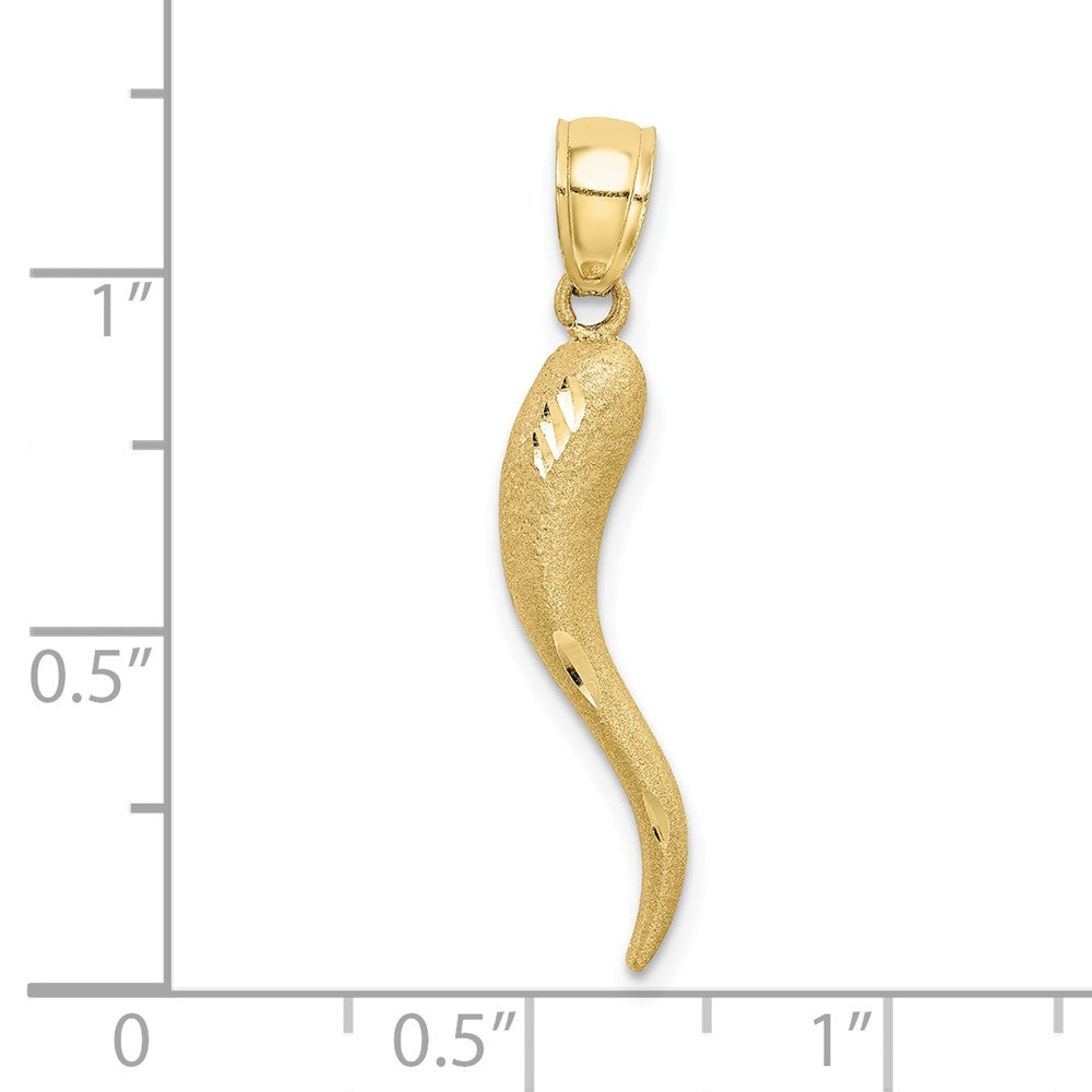 Gold Polished Italian Horn Pendants