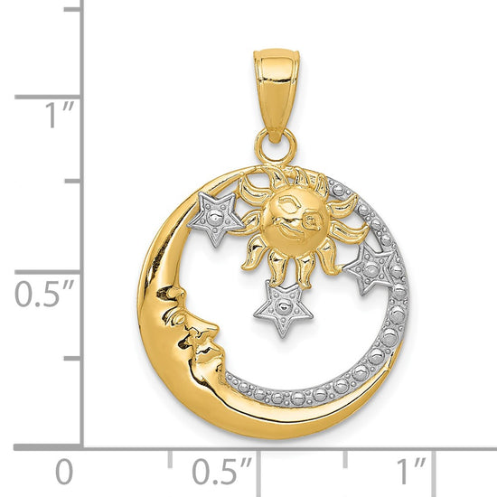 Gold Polished Celestial Pendants