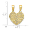 10k BIG SISTERE / LITTLE SISTER 2-Piece Break-apart Charm