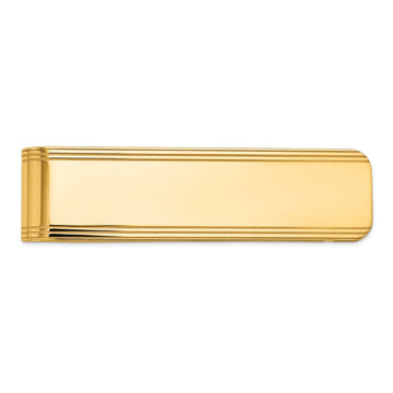 Gold Grooved Engravable Tie Bar