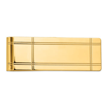 Men's Grooved Polished Money Clips