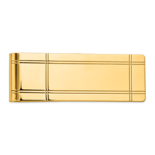 Men's Grooved Polished Money Clips