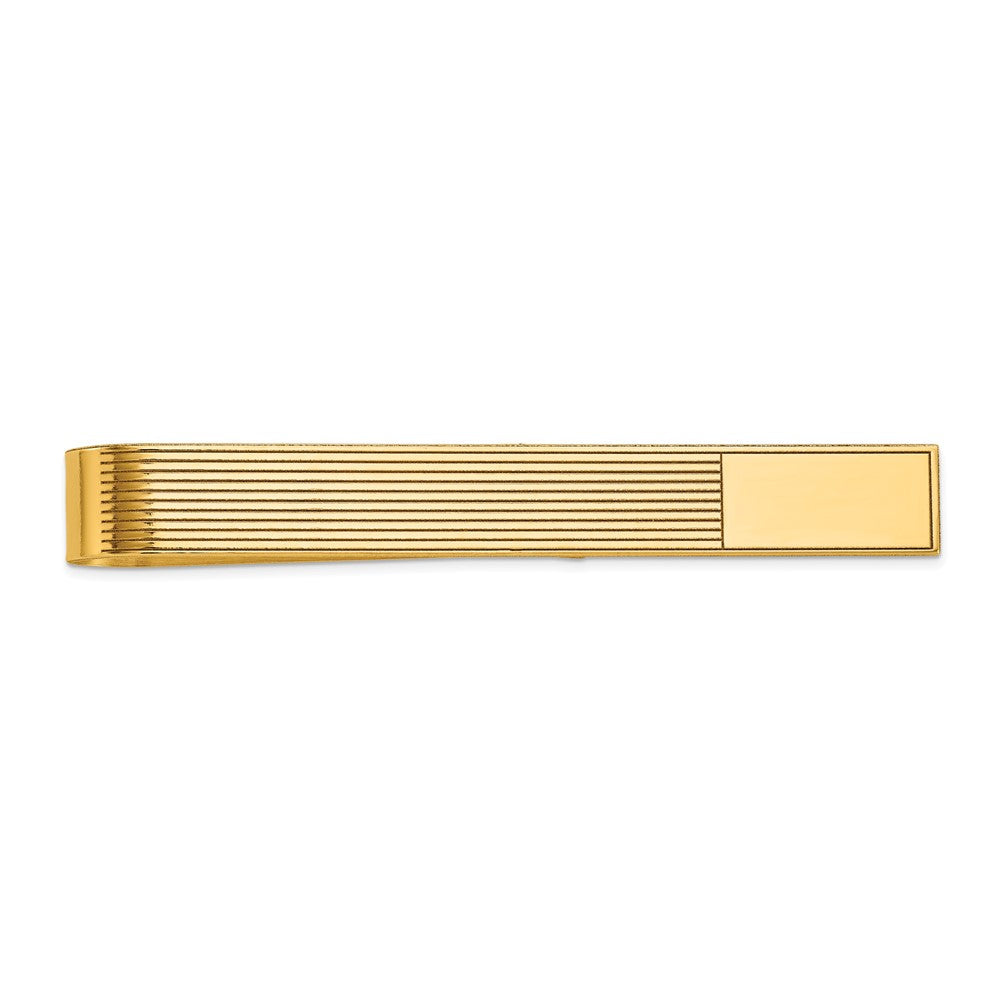 Gold Grooved Tie Tac
