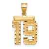 10k Medium Diamond-cut Number 19 Charm