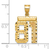 10k Medium Diamond-cut Number 81 Charm