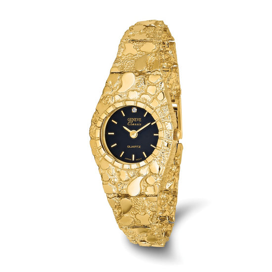 10k Black 22mm Dial Nugget Watch