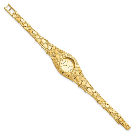10k 22mm Champagne Dial 7 inch Nugget Watch