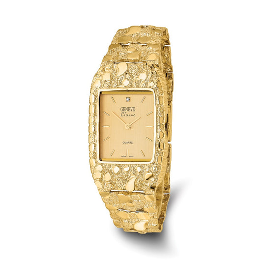 10k 27x47mm Champagne Dial Square Face 8 inch Nugget Watch