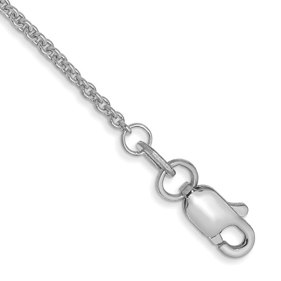 10k WG 1.4mm Round Open Link Cable Chain Anklet