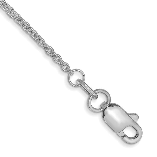 10k WG 1.4mm Round Open Link Cable Chain Anklet