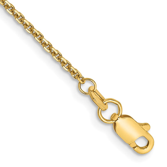 10K 1.45mm D/C Cable Chain Anklet
