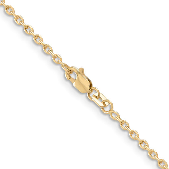 10k 2mm Round Open Link Cable Chain