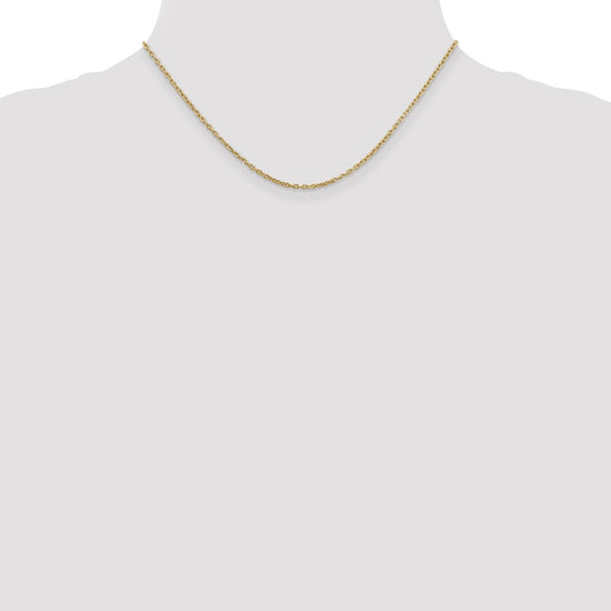 10k 2mm Round Open Link Cable Chain