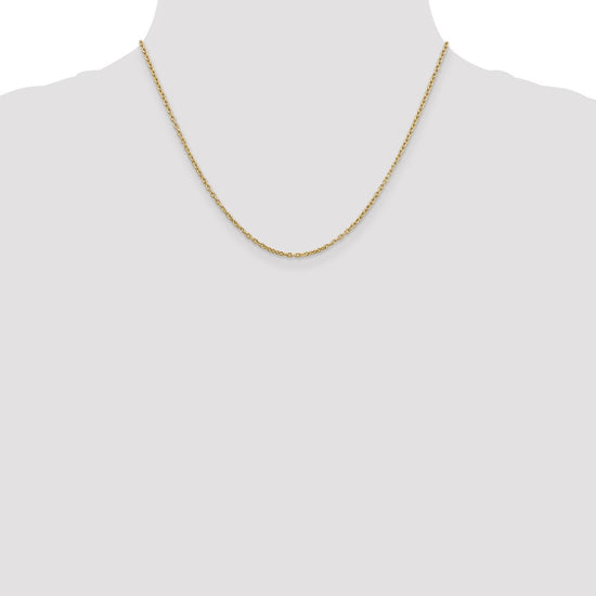 10k 2mm Round Open Link Cable Chain