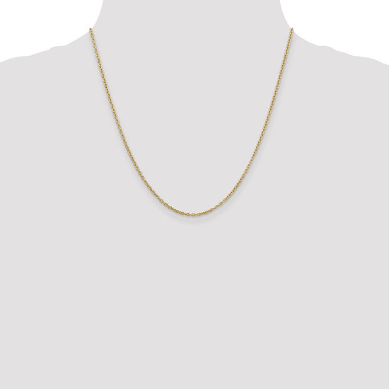 10k 2mm Round Open Link Cable Chain