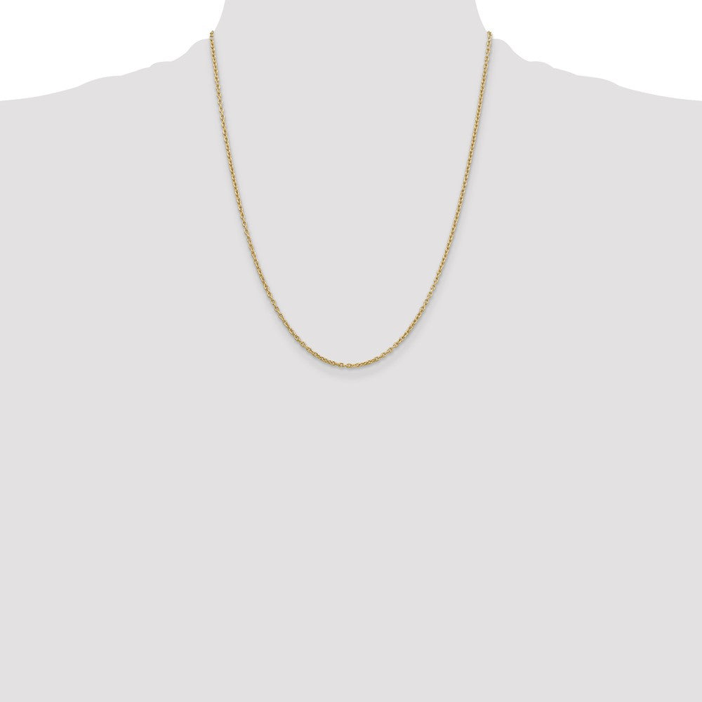 10k 2mm Round Open Link Cable Chain