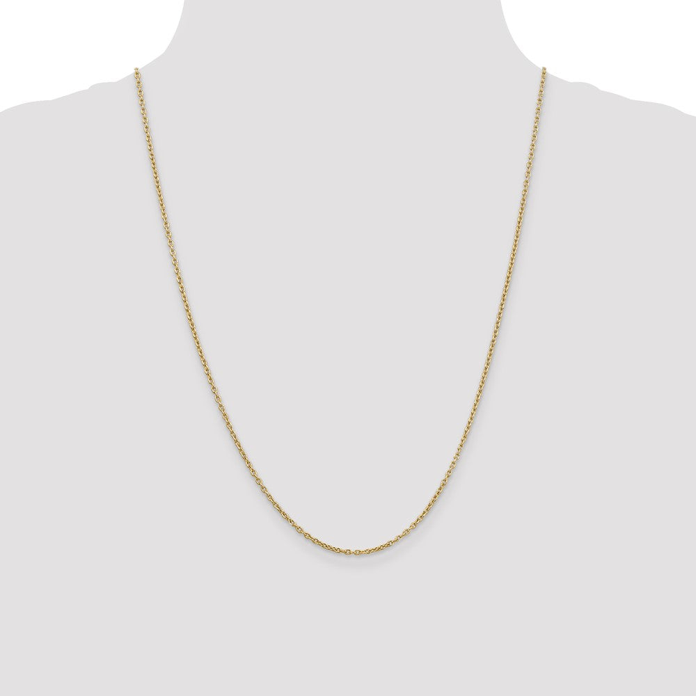 10k 2mm Round Open Link Cable Chain