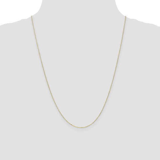 10k .8mm D/C Cable with Spring Ring Clasp Chain