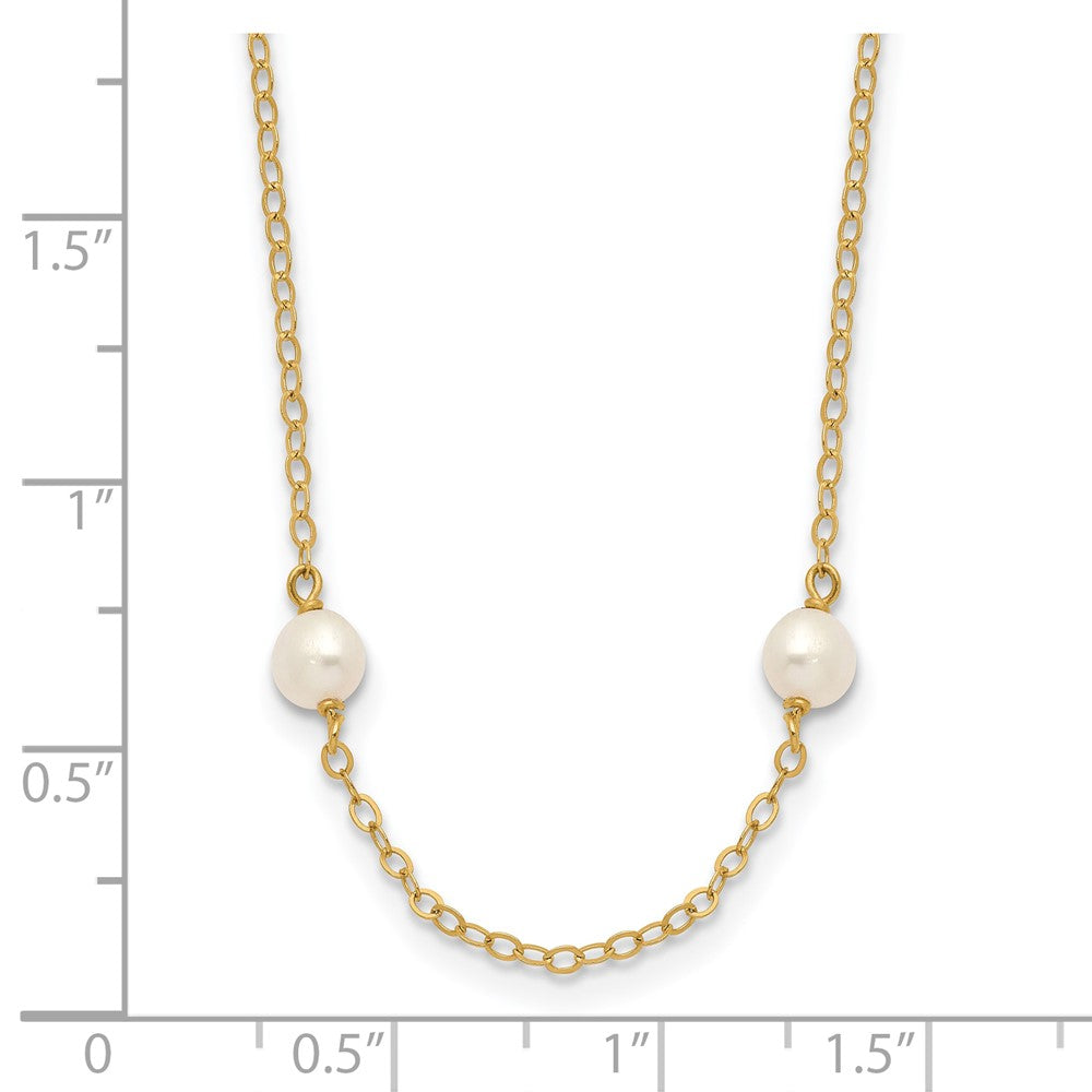 Gold Near Round Pearl Necklace