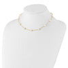 10K 5.5-6.5mm White Near Round Freshwater Cultured Pearl 12-station 18 inch Necklace