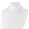 10k White Gold 5.5-6.5mm White Near Round Freshwater Cultured Pearl 12-station 18 inch Necklace