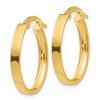 3mm Gold Oval Tube Hoop Earrings