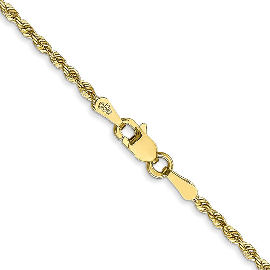 Gold (14K & 10K) Diamond-Cut Quadruple Rope Chain — 1.85 mm