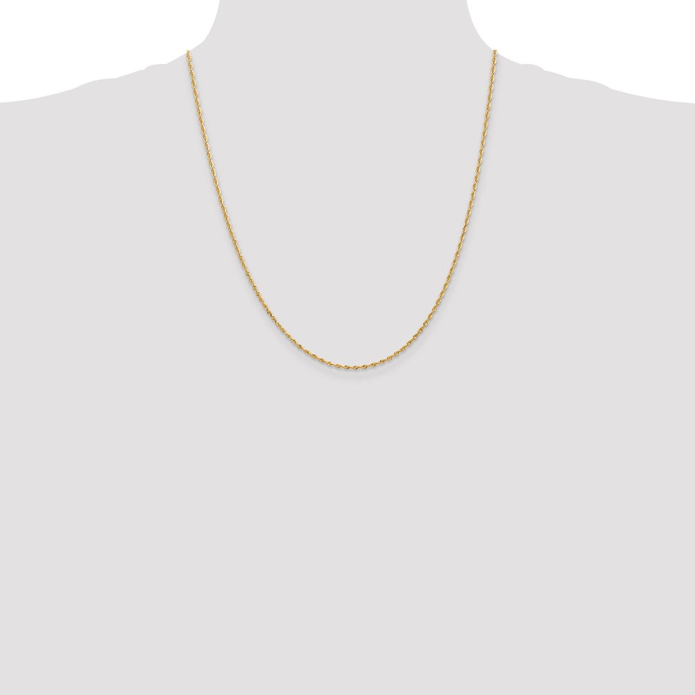 Gold (14K & 10K) Diamond-Cut Quadruple Rope Chain — 1.85 mm