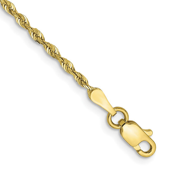 Gold (14K & 10K) Diamond-Cut Quadruple Rope Chain — 1.85 mm